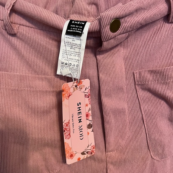 SHEIN MOD Large Size Solid Color wide Leg Casual Corduroy Pants - Picture 5 of 7